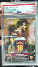 Lamine Yamal Rookie Card 2025 Topps Now Lionel Messi Legacy PSA 7 NM-MT #2. rookie card picture