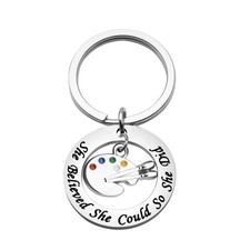 Artist Paint Palette Keychain Art Palette Gift She Believed She Could she belie