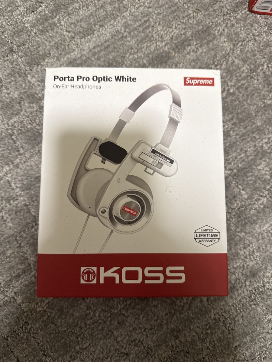 Supreme Koss Portapro Headphones Silver 100% Authentic Brand