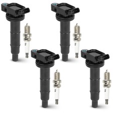 4PCS Ignition Coil Pack with 4PCS Iridium Spark Plug Compatible with Toyota C...