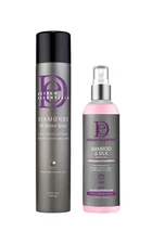 Design Essentials Bamboo & Silk Leave-In 8oz & Diamonds Oil Sheen Hairspray 10oz