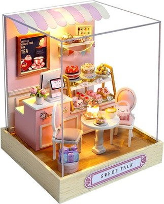 DIY Miniatur Haus Puppenhaus Kit Möbel Kinder Jungen Mädchen
