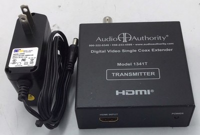Audio Authority 1341T Digital Video Single Coax Extender w/Power Supply  r936