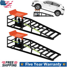 2pcs Hydraulic Car Ramps 5 Ton 11000 Lbs Jack Ramps Low Profile Car Lift Service