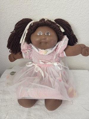  Vintage Black Cabbage Patch Kids Doll Xavier Roberts Signed Soft Body 1980s