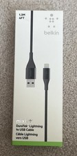 Belkin BoostCharge USB to Lightning Cable 1.2 M/4 Ft. Black MFi Certified