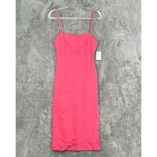4SI3NNA Dress Womens Medium Midi Bodycon Side Slit Party Event Fitted Pink Zip