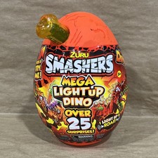Zuru Smashers Mega Light Up Dino Series 4 Over 25 Surprises Brand New Red Bone