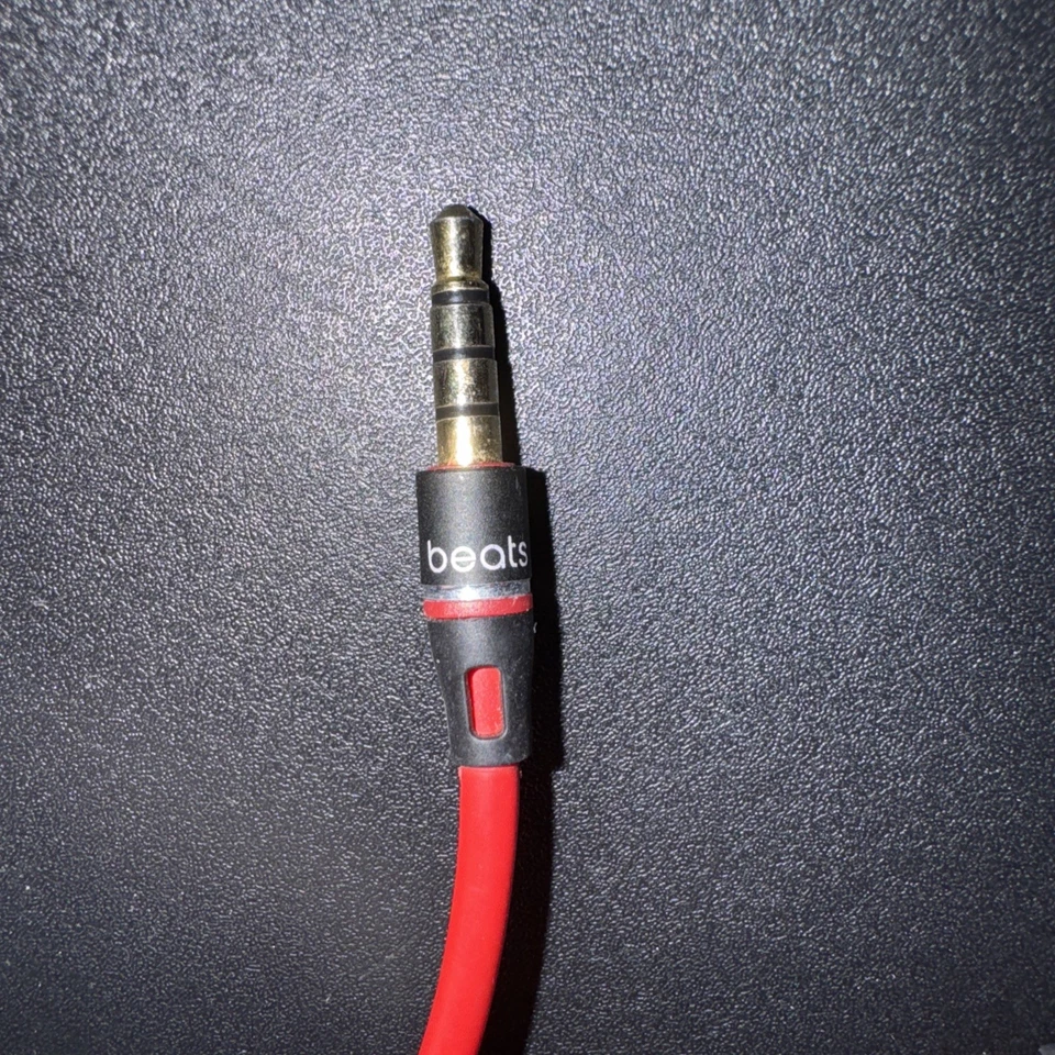 Genuine OEM Beats By Dr. Dre 3.5mm/AUX Cable | Red Gold-Plated (Used, Like New) - Image 2 of 4