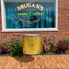 1960s Slingerland 18x20 Concert Floor Tom Gold Sparkle