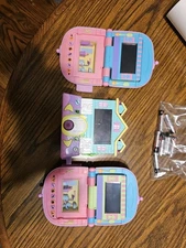 3 Vintage 2005 Pixel Chix All Working- Baby Sitting House, 2 Malls- Green, Blue