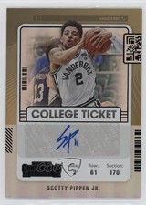 2022-23 Panini Chronicles Draft Picks Black Scotty Pippen Jr #CT-SPJ Auto rf2