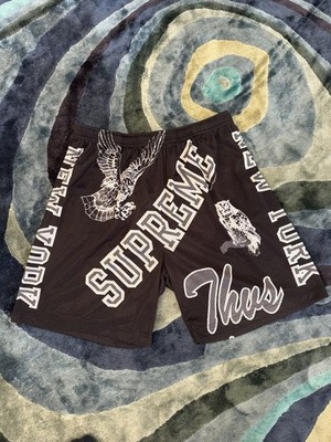 Supreme Varsity Mesh Shorts   Black L/S