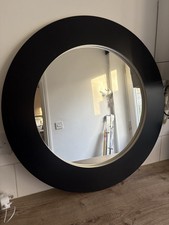 Ikea Retired Round Mirror Large Billdal Black Modern 70cm 