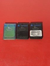 Sony Playstation 2 PS2 Official OEM Lot Of 3 8mb Memory Card SCPH-10020 Untested