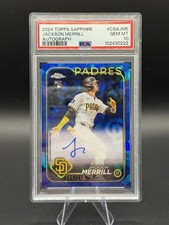 2024 Topps Chrome Sapphire Jackson Merrill Auto PSA 10