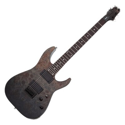 Schecter C-1 Standard guitar in Black Fade Burst Burl