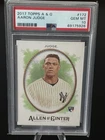 2017 TOPPS ALLEN & GINTER #172 AARON JUDGE ROOKIE RC PSA 10 🔥NY Yankees MVP