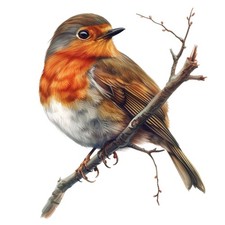3x Sticker Robin Car Sticker 9x9cm Motif Mix Bird Garden Nature Cute Set
