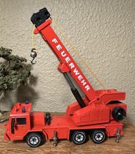 Vintage Siku 2914 Faun Feuerwehr Crane Truck 1:55 Diecast - West Germany 1980  s