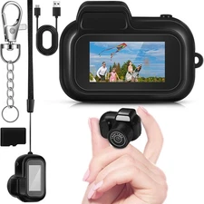 Relaxweex Mini Keychain Camera 1080p Small Nostalgia Retro Camera 100 Mins Ba...