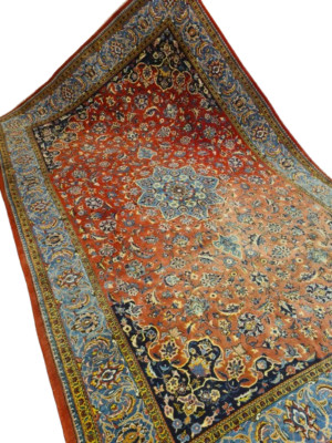 Königlicher Feiner Handgeknüpfter Perser Teppich Orientteppich Sarough 352x222cm