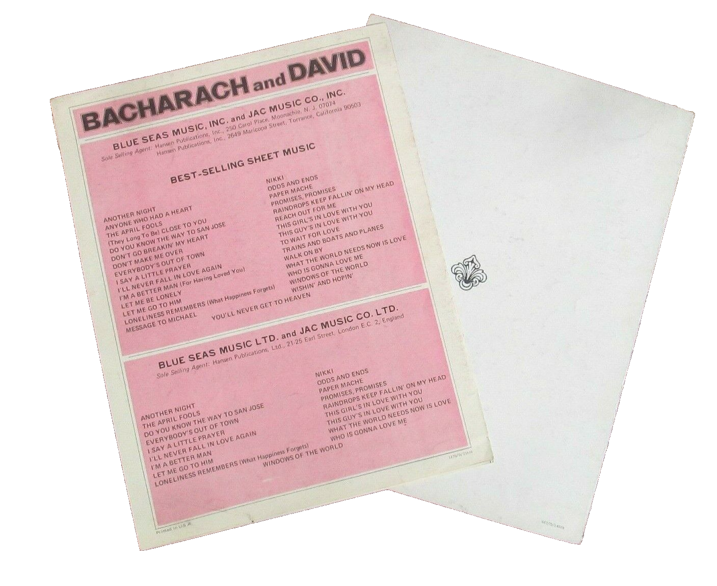 5th Dimension Up Up & Away And One Less Bell To Answer 2 Sheet Music