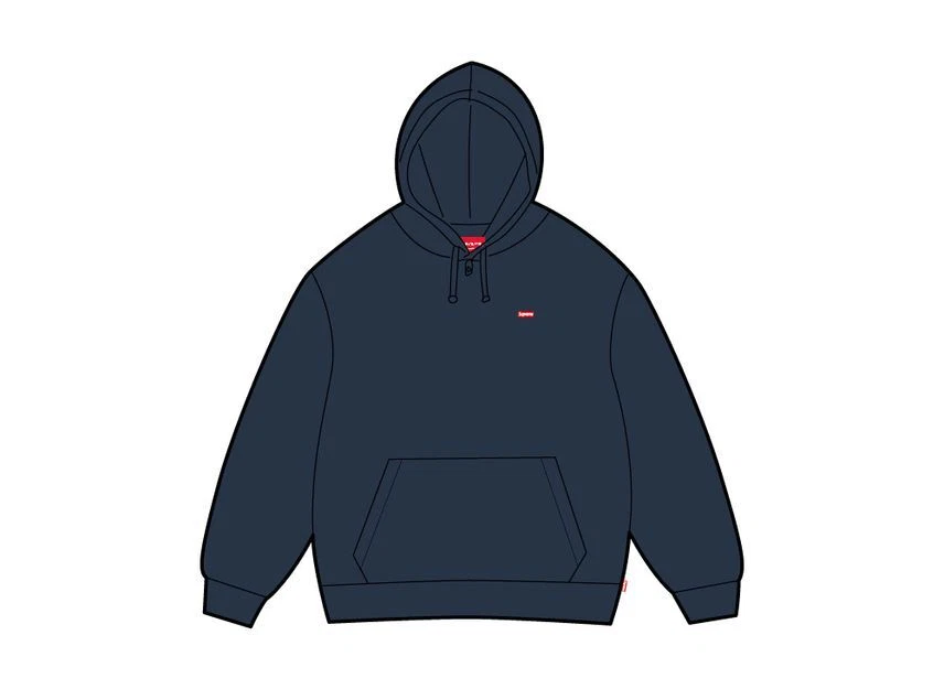 Sweat à capuche Supreme petite boîte bleu marine (24FW)