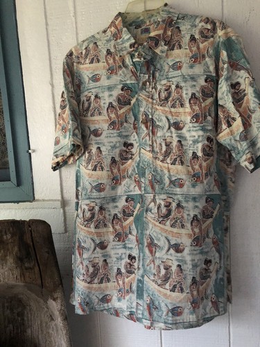 Kahala Hawaiian Shirt Cotton sz.L Rétro 