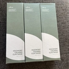 Isntree Mugwort Calming Clay Mask 100 mL/ 3.38 fl oz Full Size Set of 3