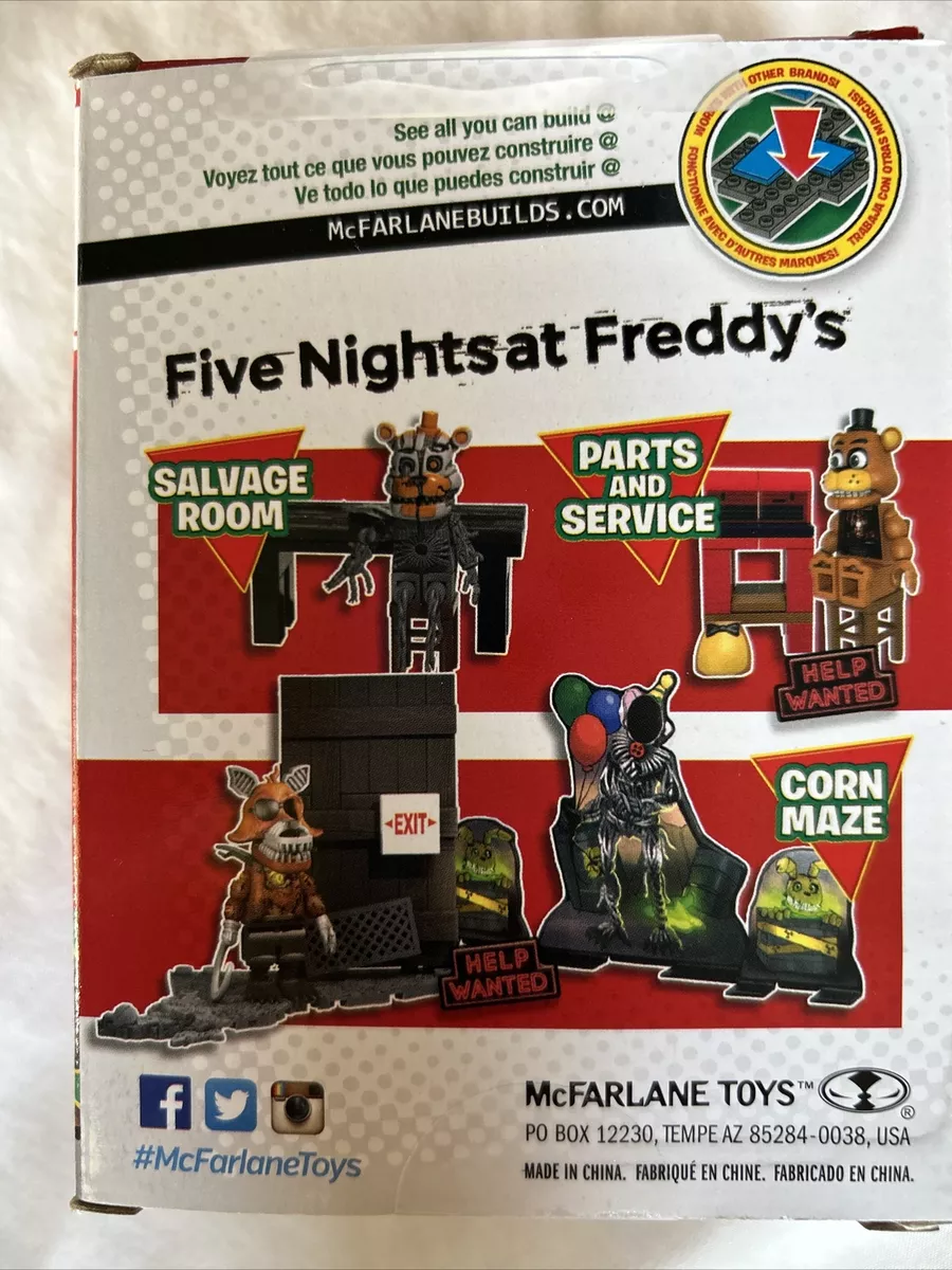 FNAF McFarlane” Freddy Fazbear Parts & Service Mini Construction Set 39  Pieces