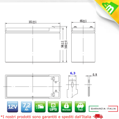 Batteria 12v 7.2ah | Confronta Prezzi - Foto 9