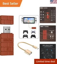 Wireless Bluetooth Adapter for 8BitDo Controllers on Switch, PS5, Xbox Series