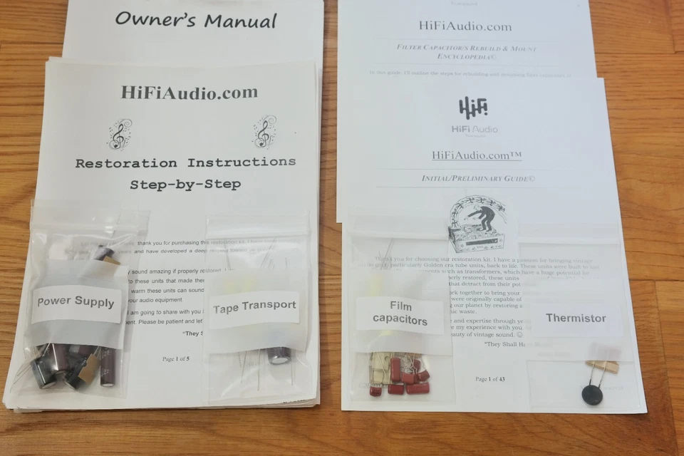 Ampex 351 Kit Restauración Actualización Recapitulación Condensador Fijar Reconstrucción Foto 3 de 4