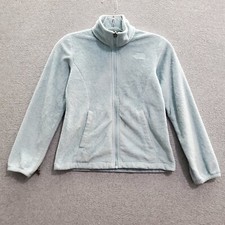 The North Face Girl Jacket Small Blue Full Zip Mock Neck Fleece Outdoor READ
