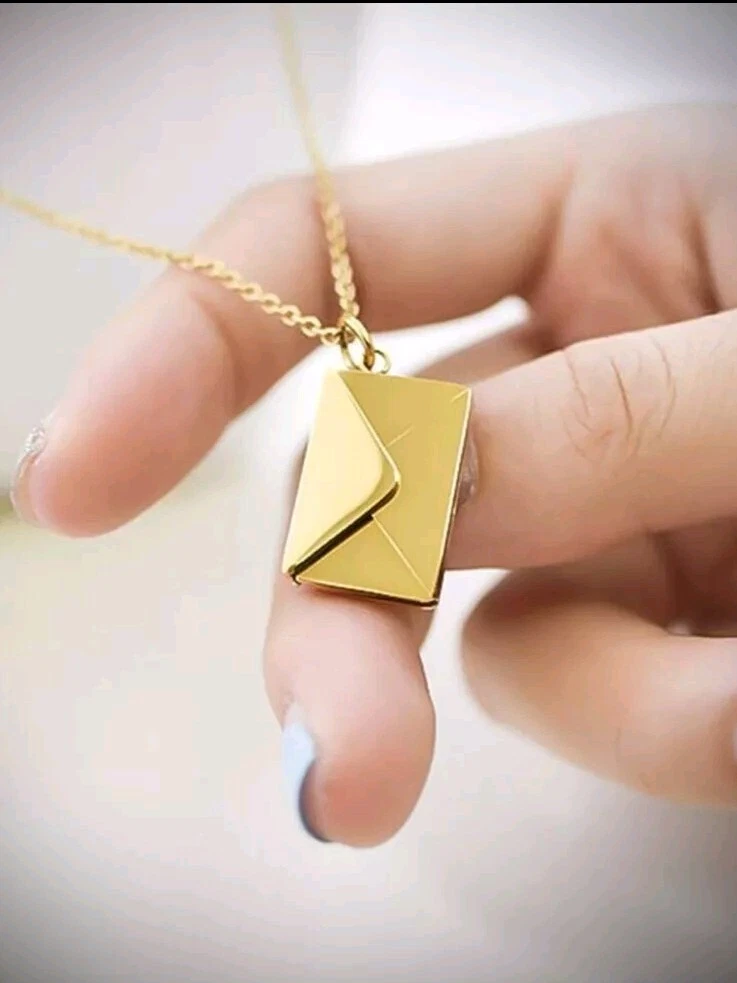 UNDERCOVER Busta Messaggio Segreto Collana Catena Colore Oro Ottima Per Regalo
