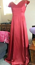 Vintage Handmade Rust Red Occasional dress size 10 / 12 UK