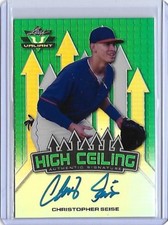 2017 Leaf Valiant HC Christopher Seise Green Prismatic RC Auto 70/99 Rangers