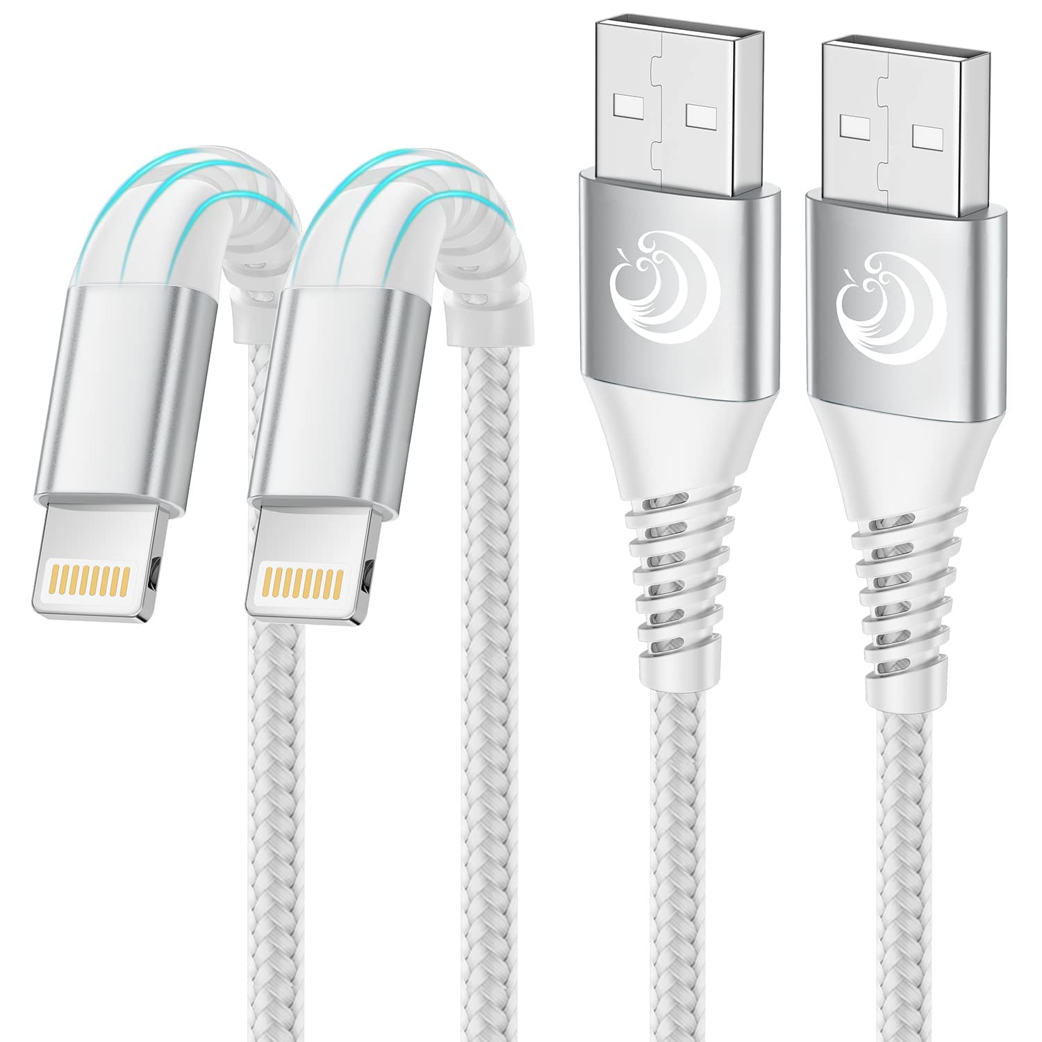 Apple MFi Certified 10FT Lightning Cable 2-Pack Fast Charging for iPhone & iPad-image