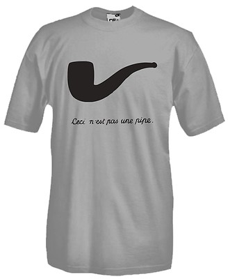 Magritte J213 This Is Not a Pipe Avant-Gardia Surreal Jersey Cotton T-Shirt