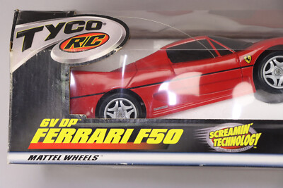 NOS 1999 Tyco R/C Mattel Wheels 6V DP Ferrari F50 RC Car Red NIB
