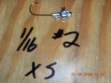 50 1/16oz Minnow Head Jigs on Bronze Mustad Hooks #4  #2  or  #1 You Choose
