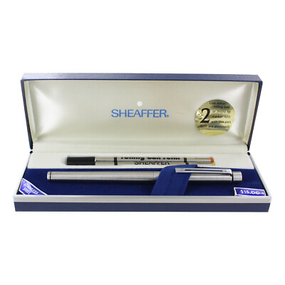 Sheaffer Targa Stainless Steel with Chrome Trim Rollerball Pen (New, Old Stock)