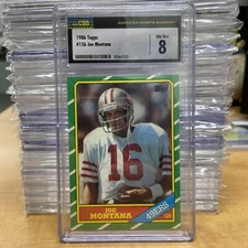 1986 Topps Joe Montana CSG 8 NM/MNT
