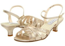 Touch Ups Jane Champagne Women's Bridal Shoes Size 8.5W 2524