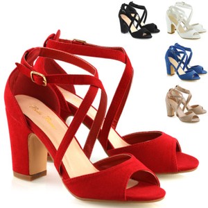 mid heel block sandals