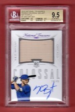 KRIS BRYANT 2015 NATIONAL TREASURES AUTOGRAPH BAT ROOKIE # / 49 BGS 9.5 AUTO 10