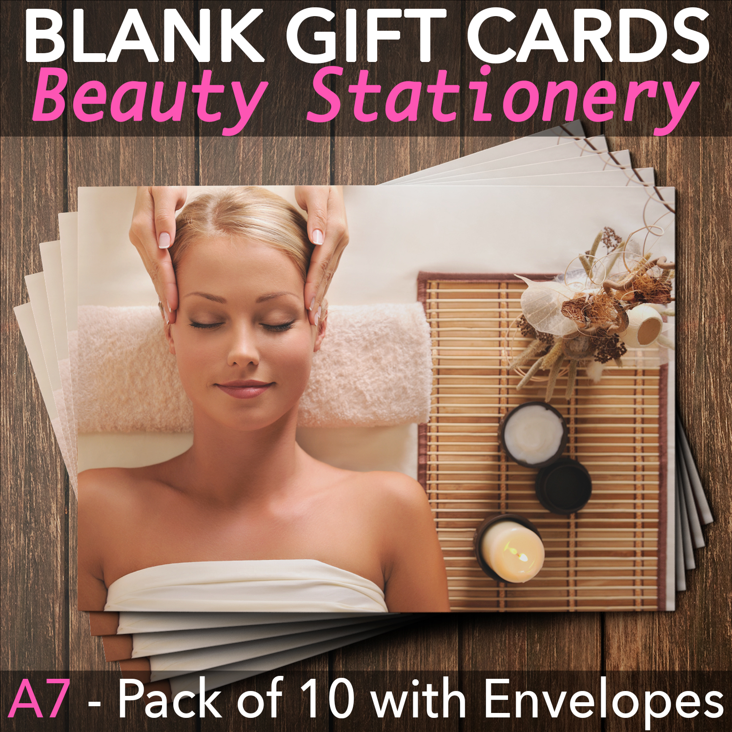 Busto regalo carta massaggio bellezza saloni unghie terapisti ciglia x10 + buste...