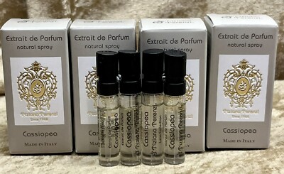 Tiziana Terenzi Cassiopea Extrait de Parfum 4X Sample Vial Spray 1.5ml / 0.05 oz