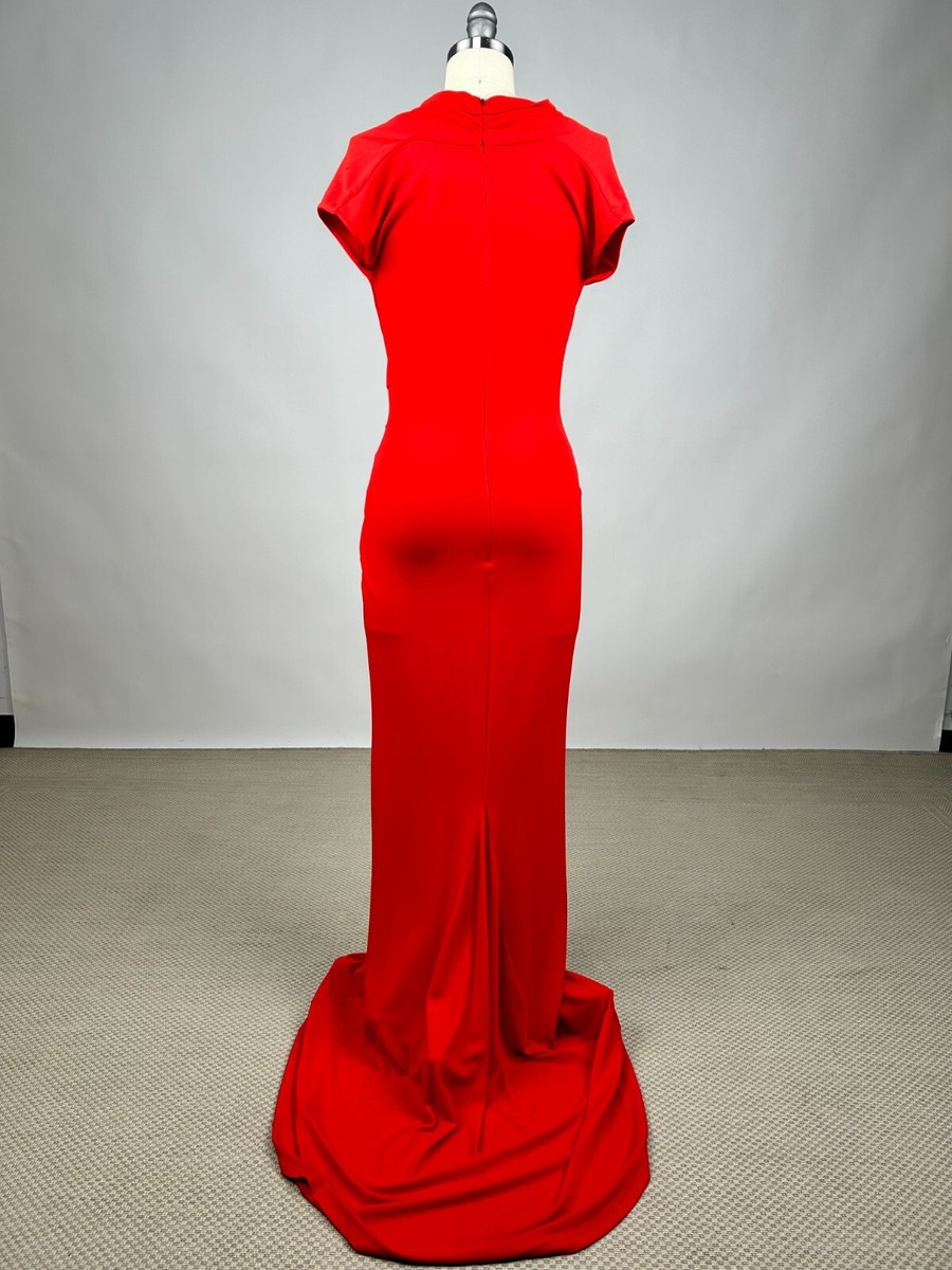 Vintage 1990s Michael Kors Collection Red Jersey Dress Gown | eBay